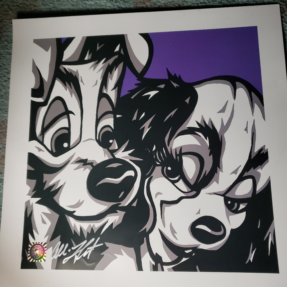 Lady and the Tramp signed lithograph